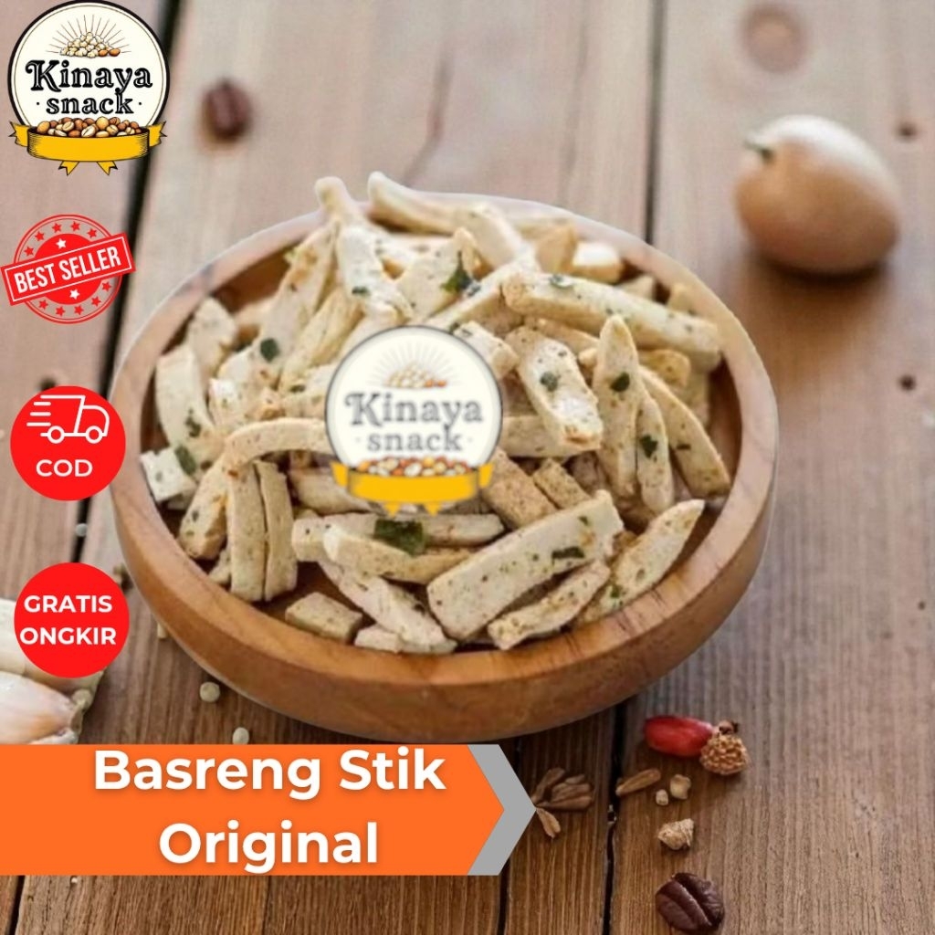 

BASRENG STIK ORIGINAL DAUN JERUK 500 gram 1 kg Gurih Asin Cemilan Snack Kiloan