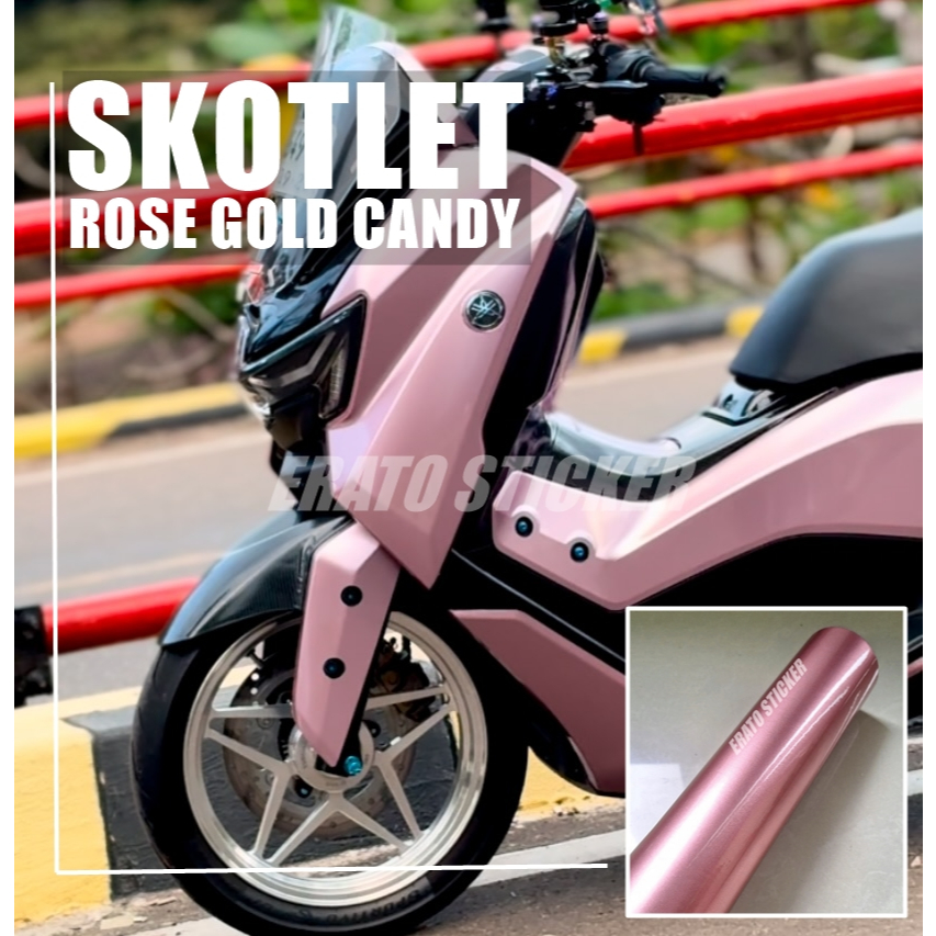 SKOTLET STIKER MOTOR ROSE GOLD SKOTLET ROSE GOLD CANDY SKOTLET MOTOR ROSE GOLD METALIK CANDY FANCHI