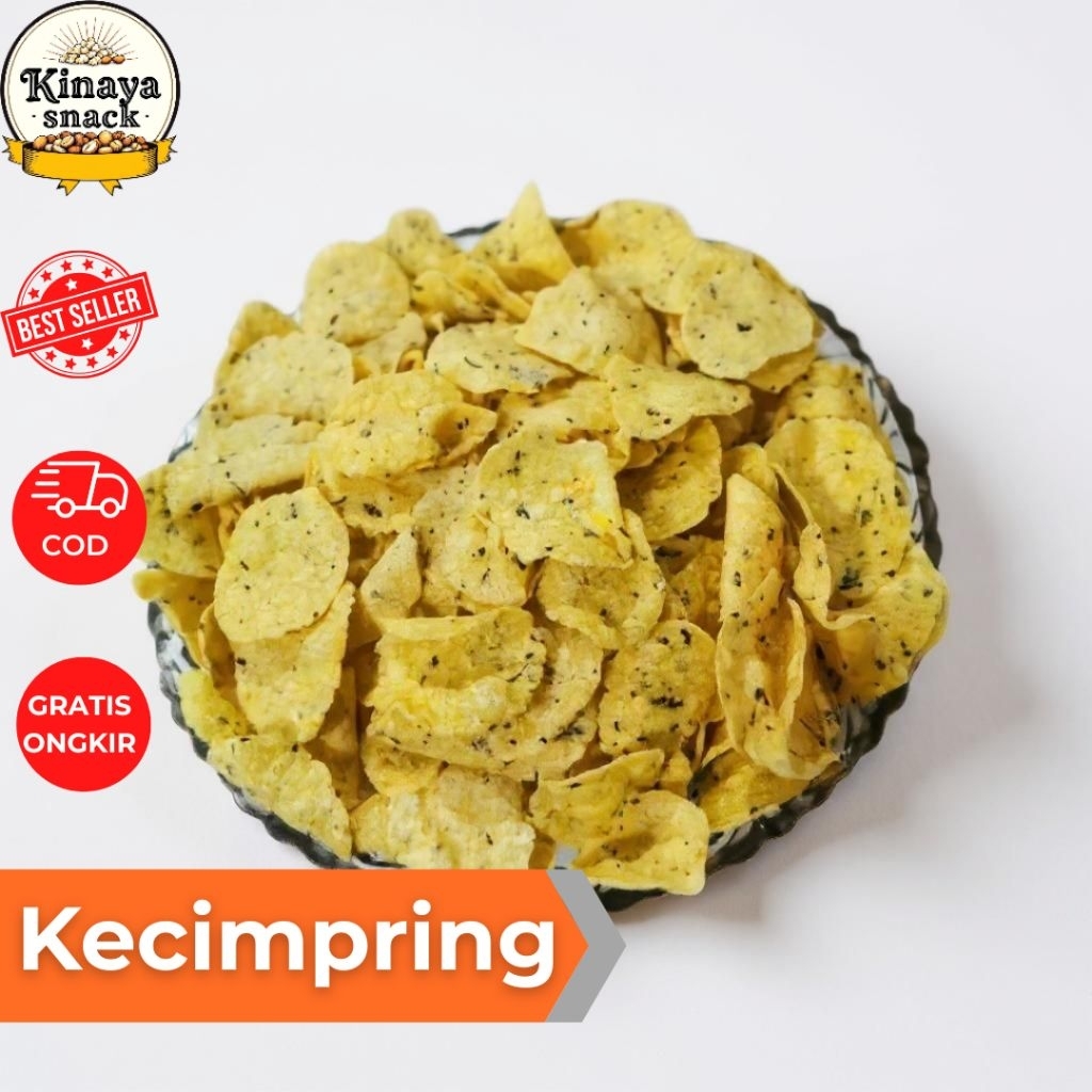 

Kecimpring Singkong Bawang Daun / comring / Gemblong 500 gram 1kg Asin Gurih Renyah Cemilan Snack