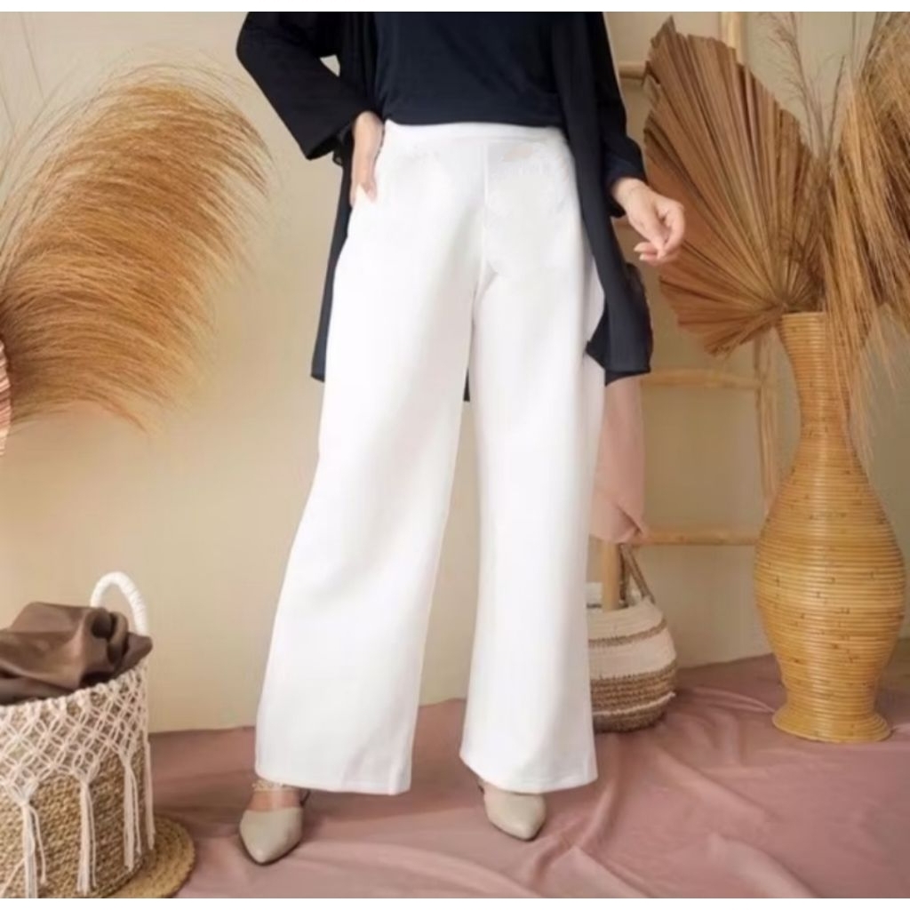 CELANA KULOT HIGHWAIST BIG SIZE PANTS / SCUBA PANTS PREMIUM Stretch