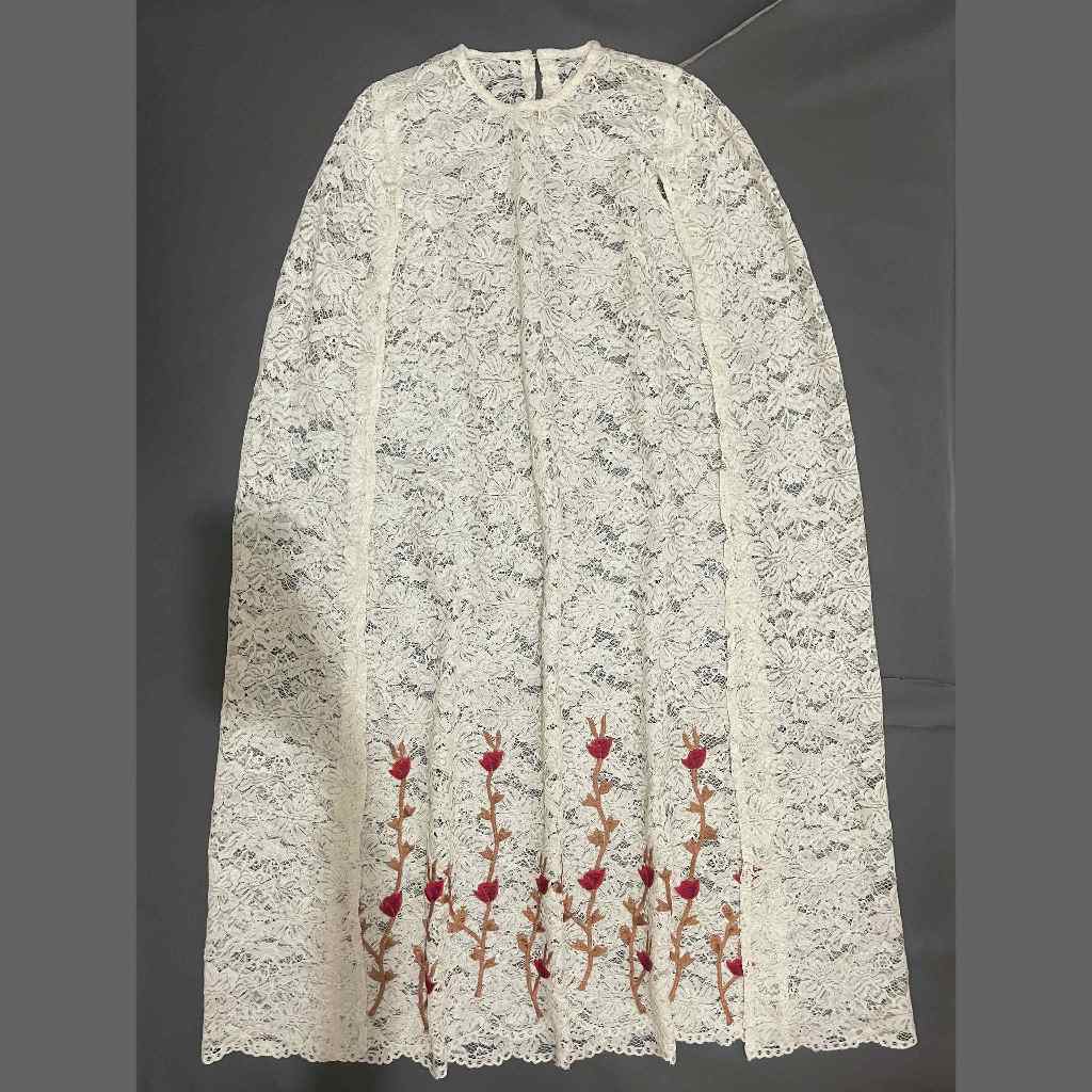 DEWASA C104 (NO BRAND, PRELOVED) Dress Gamis Muslim Katbol Nerawang Transparant Outer Luaran Panjang