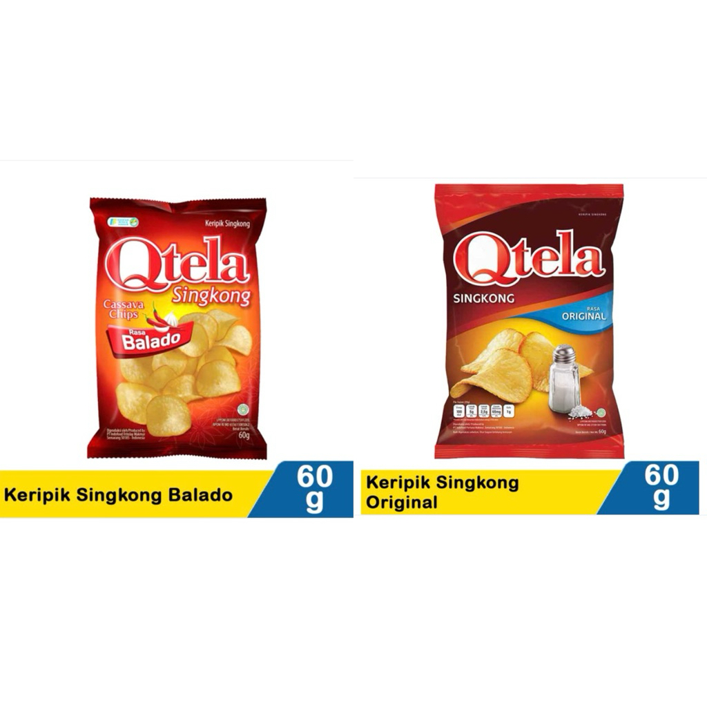 

QTELA KERIPIK SINGKONG 60gr / SNACK SINGKONG / JAJAN SINGKONG