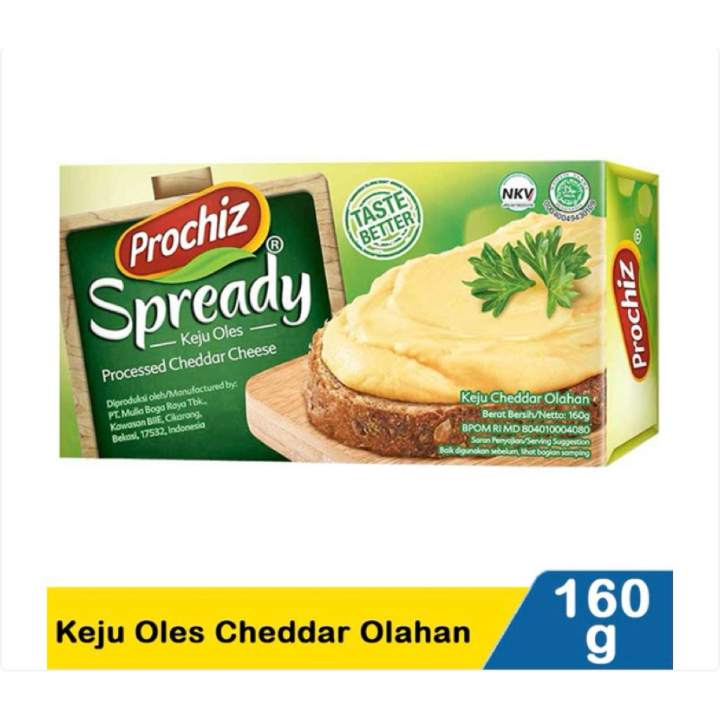

PROCHIZ SPREADY KEJU OLES CHEDDAR 160gr EXP 2026 / KEJU OLAHAN PRO CHIZ