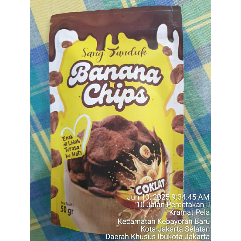 

Kripik pisang tanduk rasa coklat