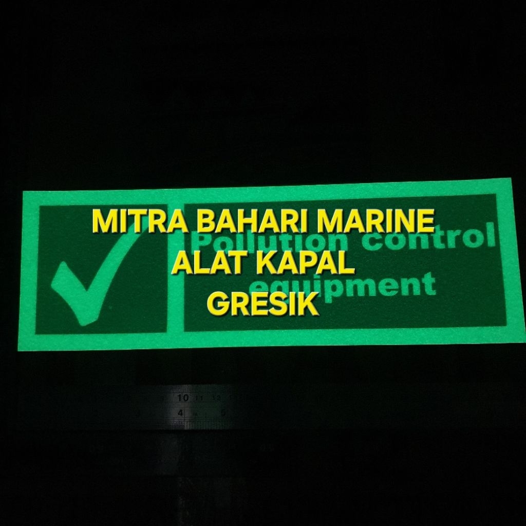 

Stiker IMO Symbol IMPA 334181 Pollution Control Equipment Glow In The Dark