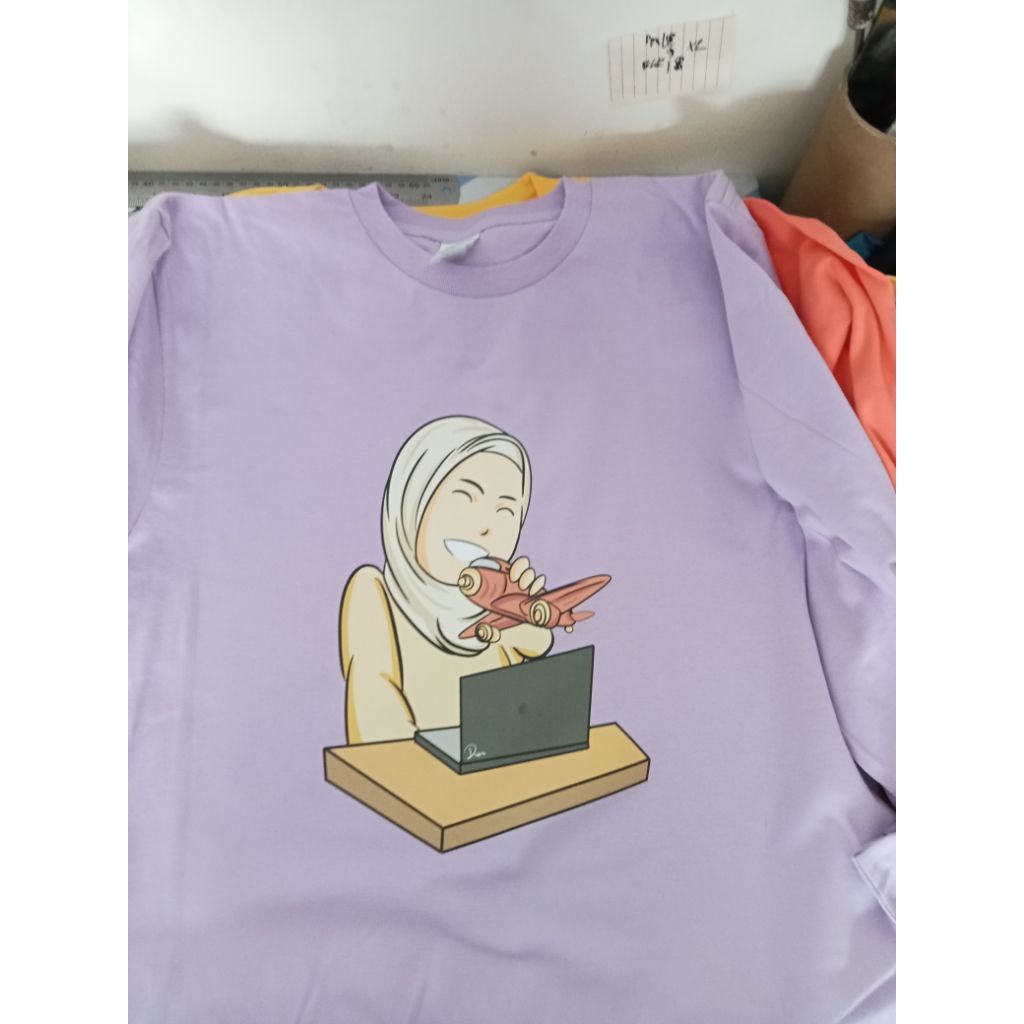 kaos gambar wajah kartun custom