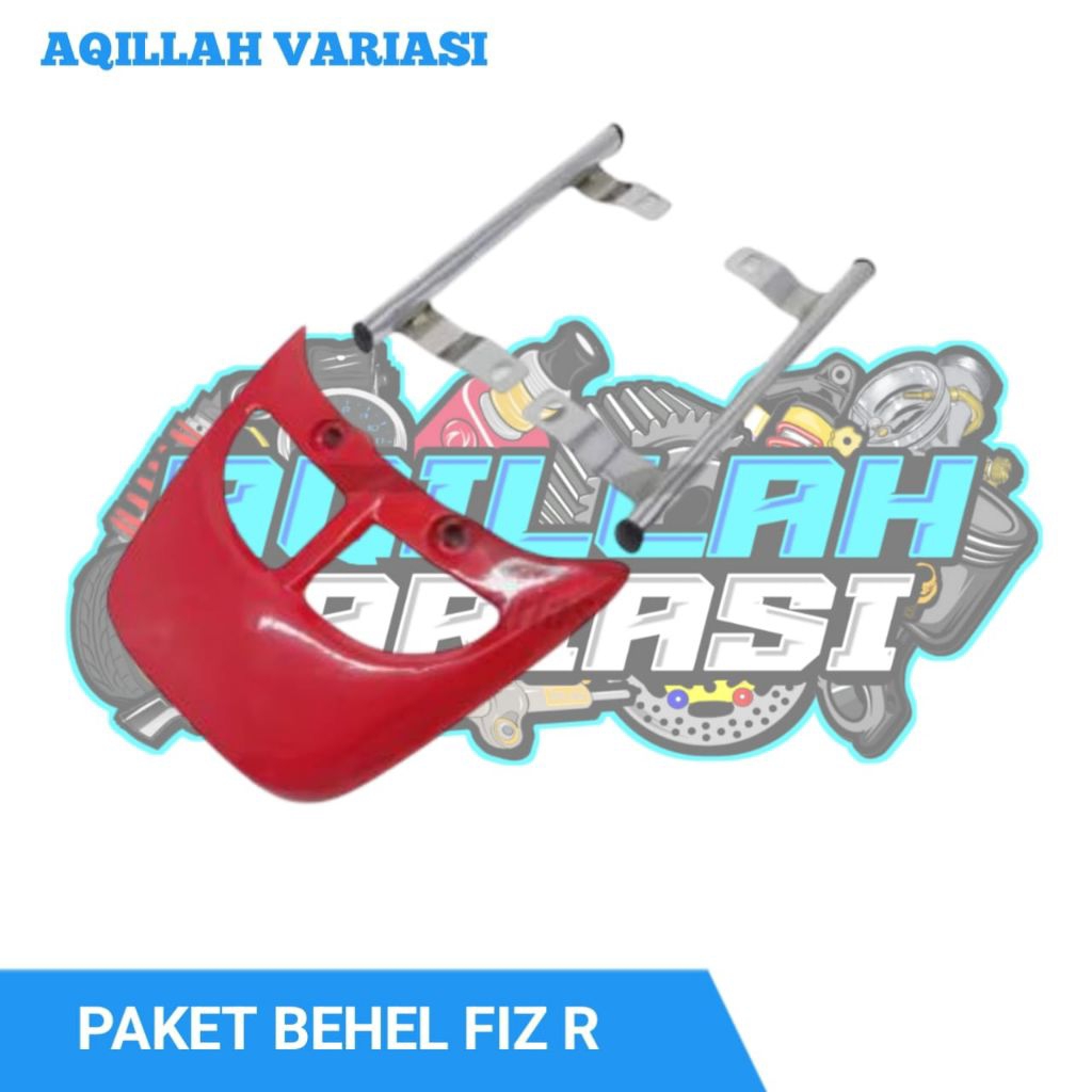 Paket Begel Fiz R Behel Samping Fizr Dan Begel Fizr Belakang Merah Chrome Satu Set Aqillah Variasi