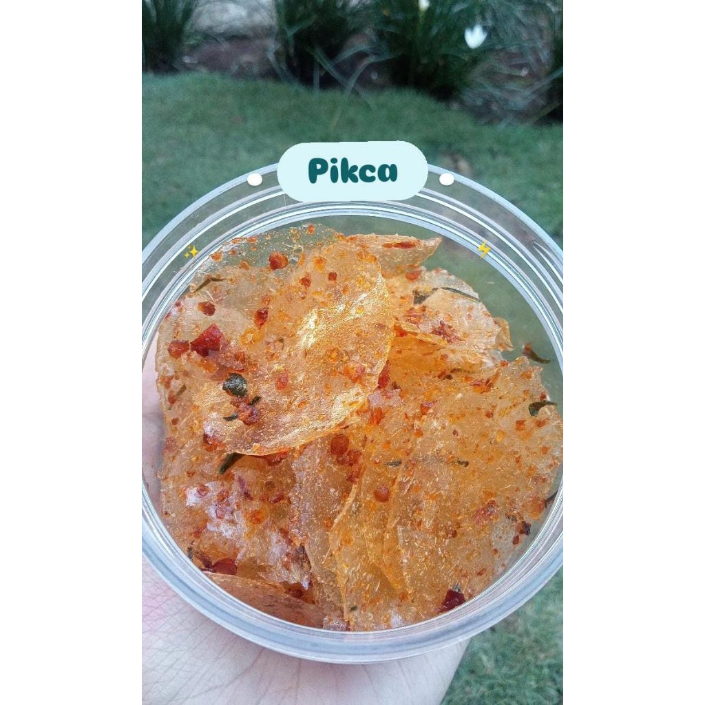

Keripik Kaca Pedas/Pikca Pedas Daun Jeruk 250gr&500gr