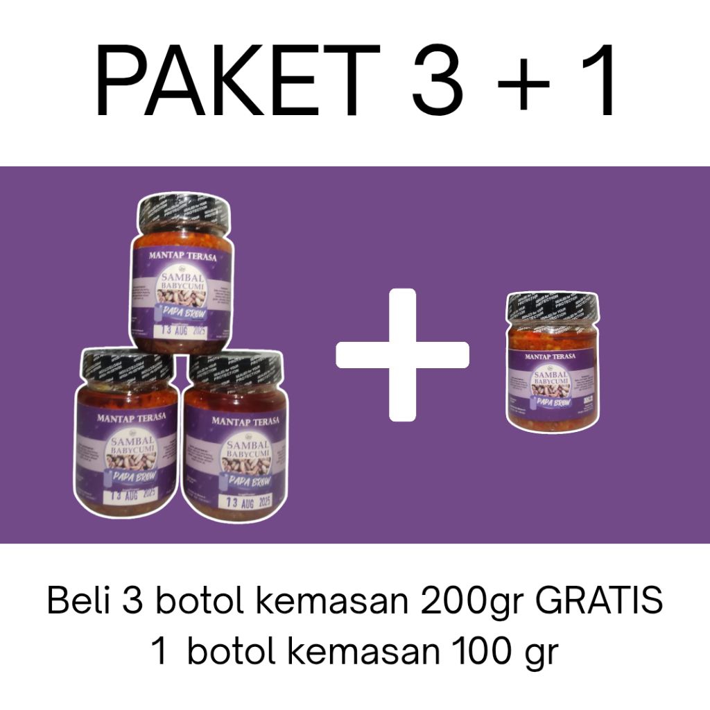 

SAMBAL BABY CUMI PAKET 3 + 1