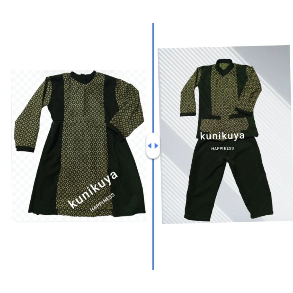 seragam batik hijau tk paud