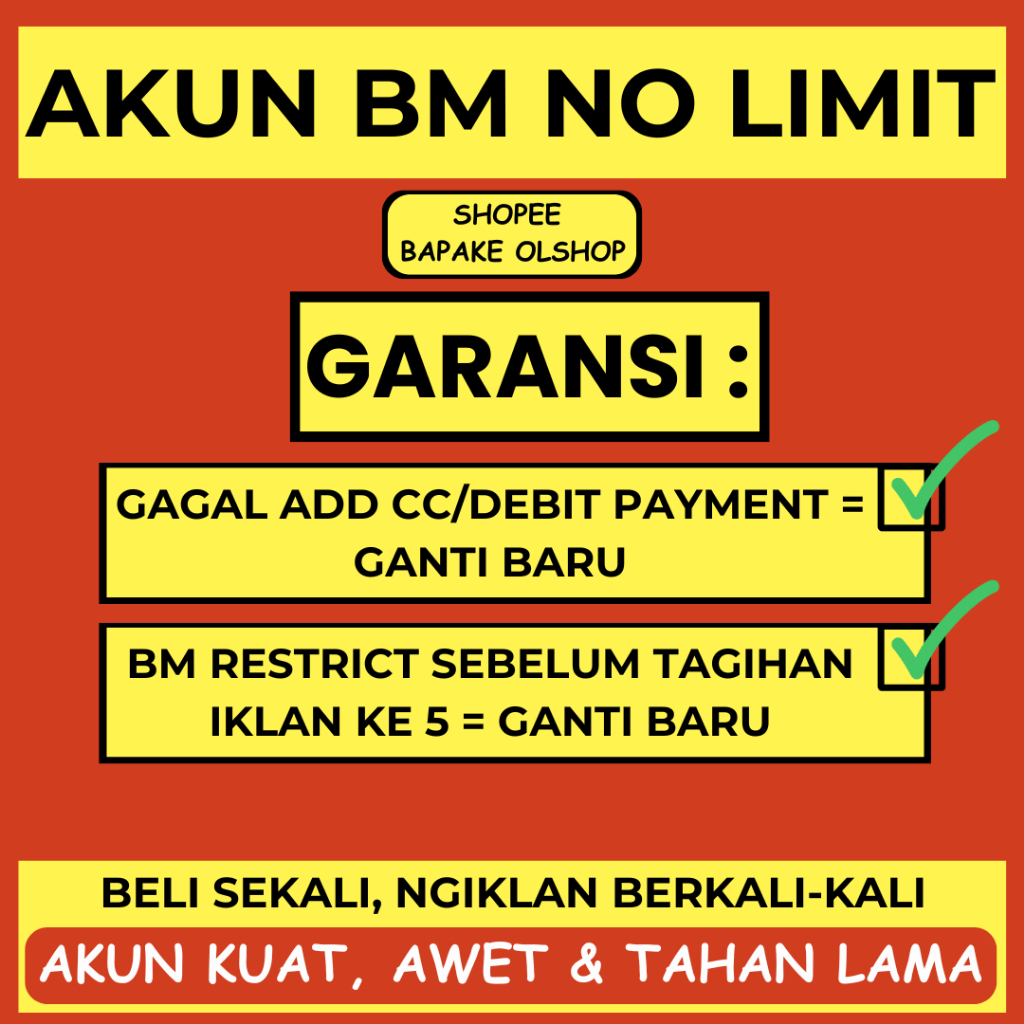 Akun FbBM Facebook Ads Verifed FULL GARANSI