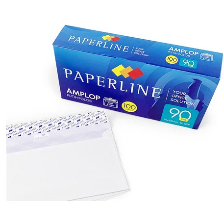 

Amplop Putih Polos 90 Paperline - 1 Box isi 100 Lembar
