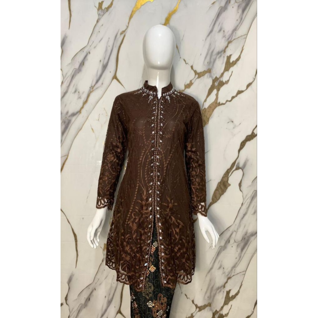 ( Free Hijab ) Setelan Tunik Busui Payet / Kebaya Modern / Kebaya Payet Busui