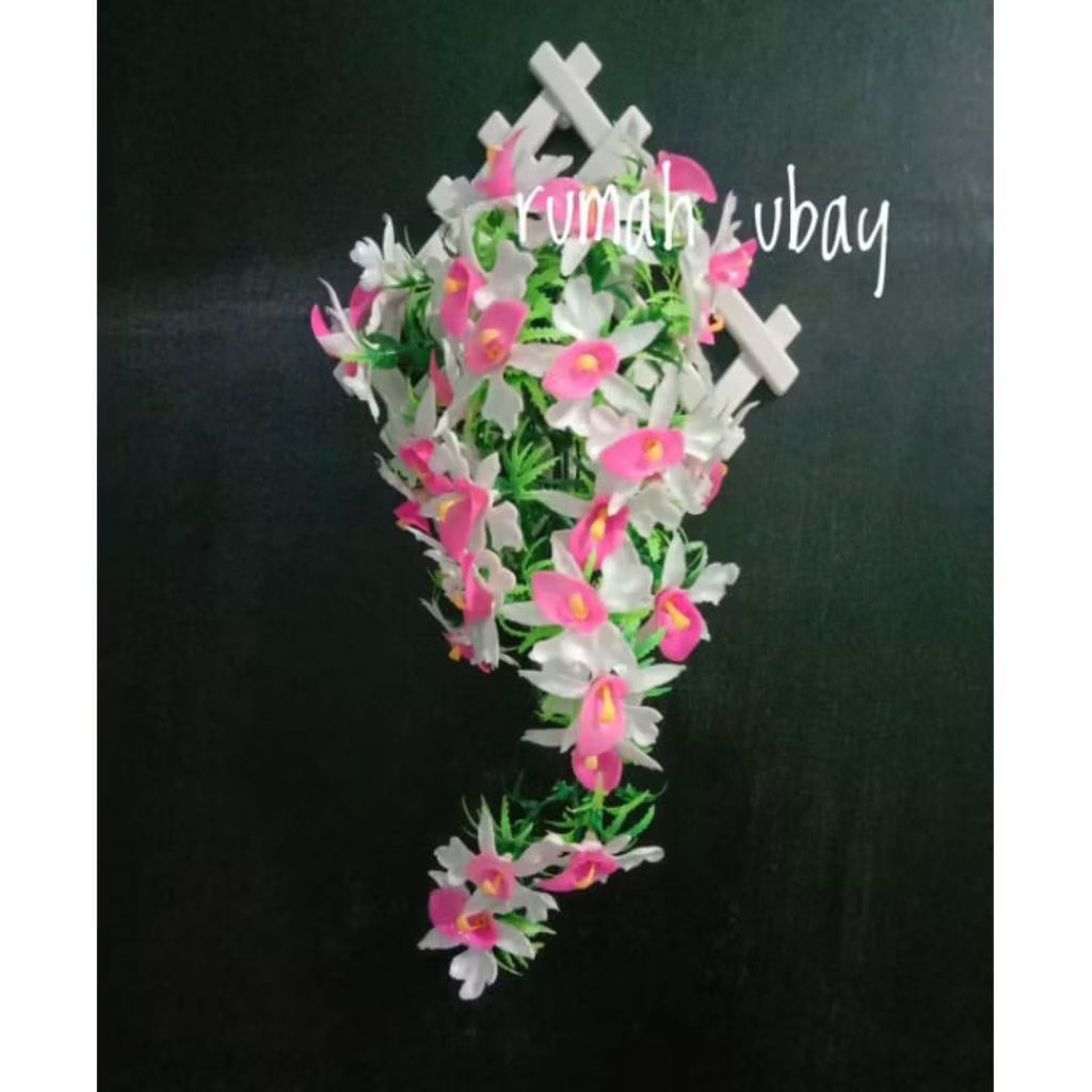 BUNGA ANGGREK DINDING PLASTIK PAGAR WAJIK