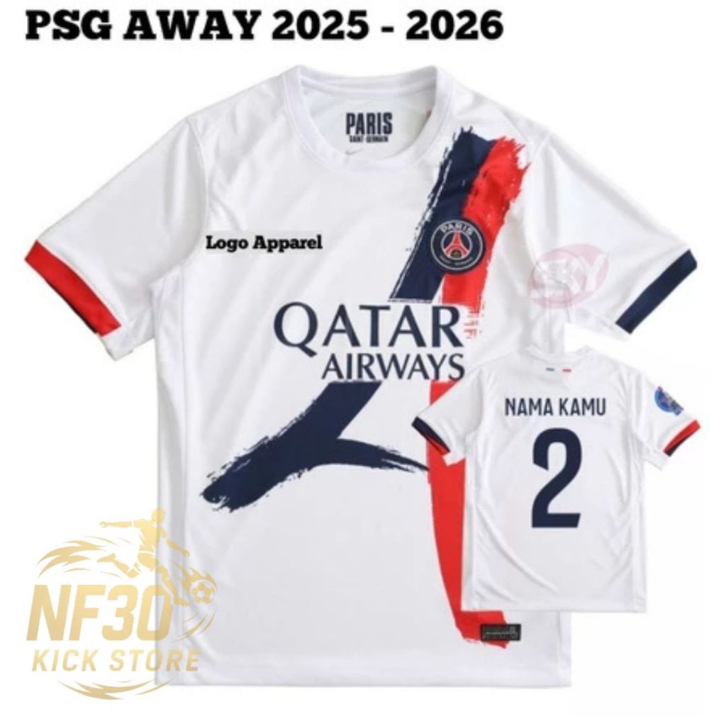(PRE ORDER) Jersey PSG Away 2025 2026 - Jersey Away PSG Full Print