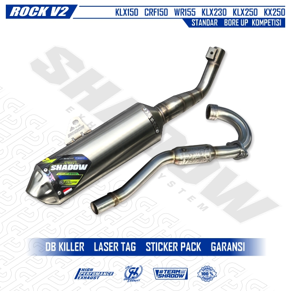 Knalpot  KX250f type rocks kompetisi  Shadow Exhaust System