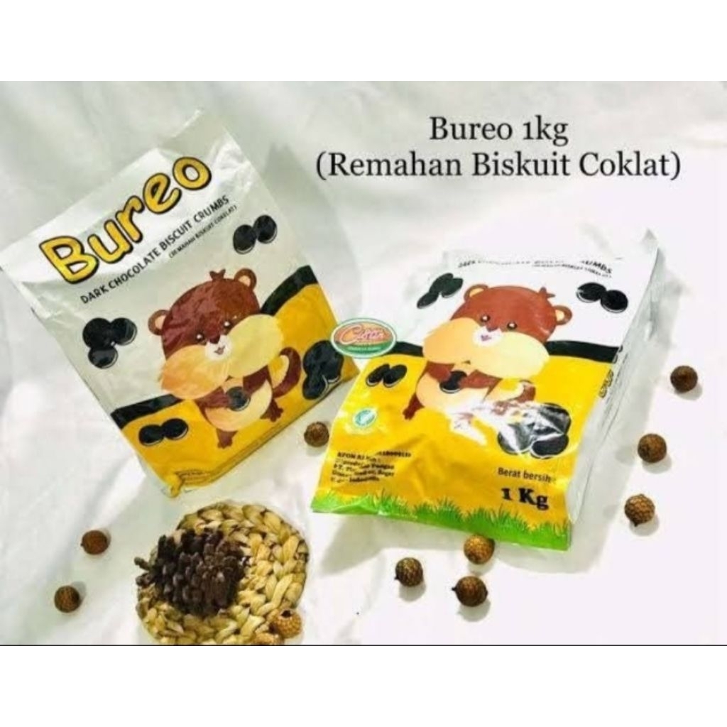 

BUREO DARK CHOCOLATE BISCUIT CRUMBS KASAR 1 KG (Remahan biskuit cokelat)