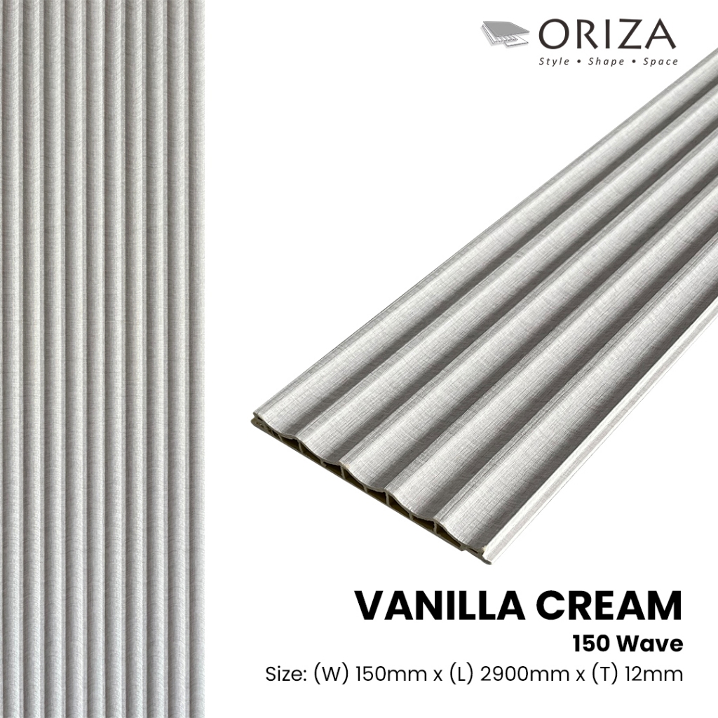 Oriza Wall Panel WPC 150 Wave - Vanilla Cream