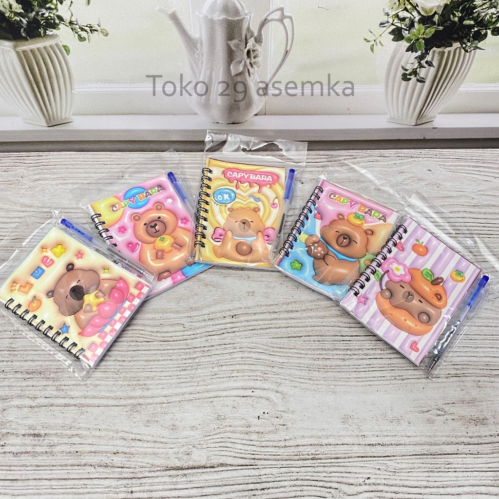 

BUKU SPIRAL A7 CAPYBARA DAPAT 1 PULPEN BK-1878 CATATAN ALAT TULIS KANTOR SEKOLAH MURAH TERMURAH COD