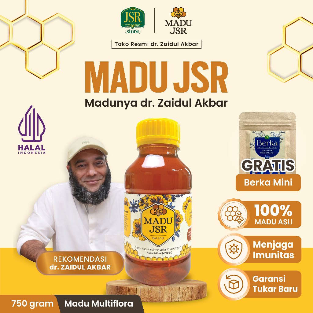 

MADU ASLI JSR Multiflora dr Zaidul Akbar Asli dan Murni 100% - 360gram - 760gram