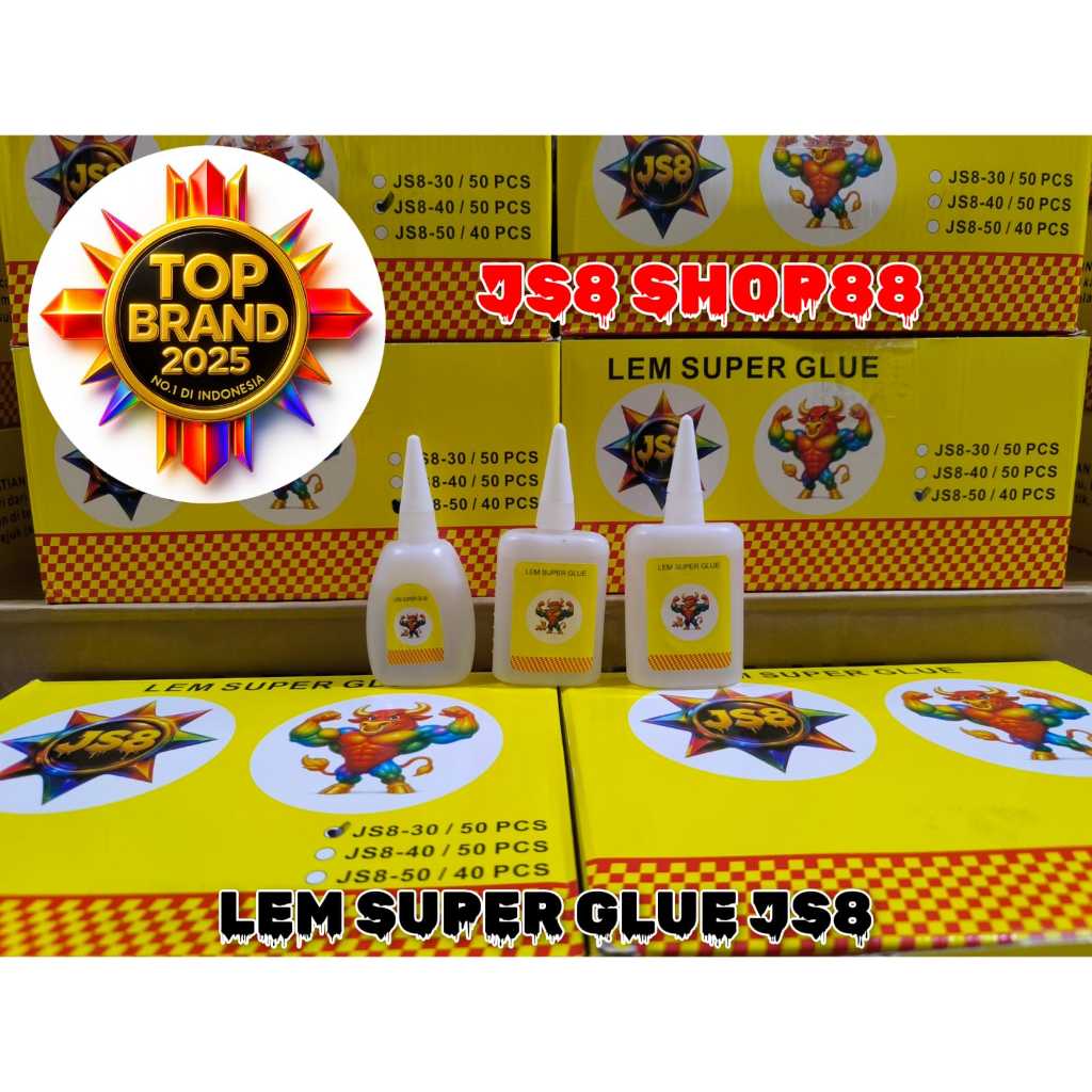 

JS8 JUMBO BANTENG ISI 5 PCS BESAR SUPER KUAT BAGUS LEM KOREA SETAN POWER GLUE ALTECO 30GR 40GR 50GR