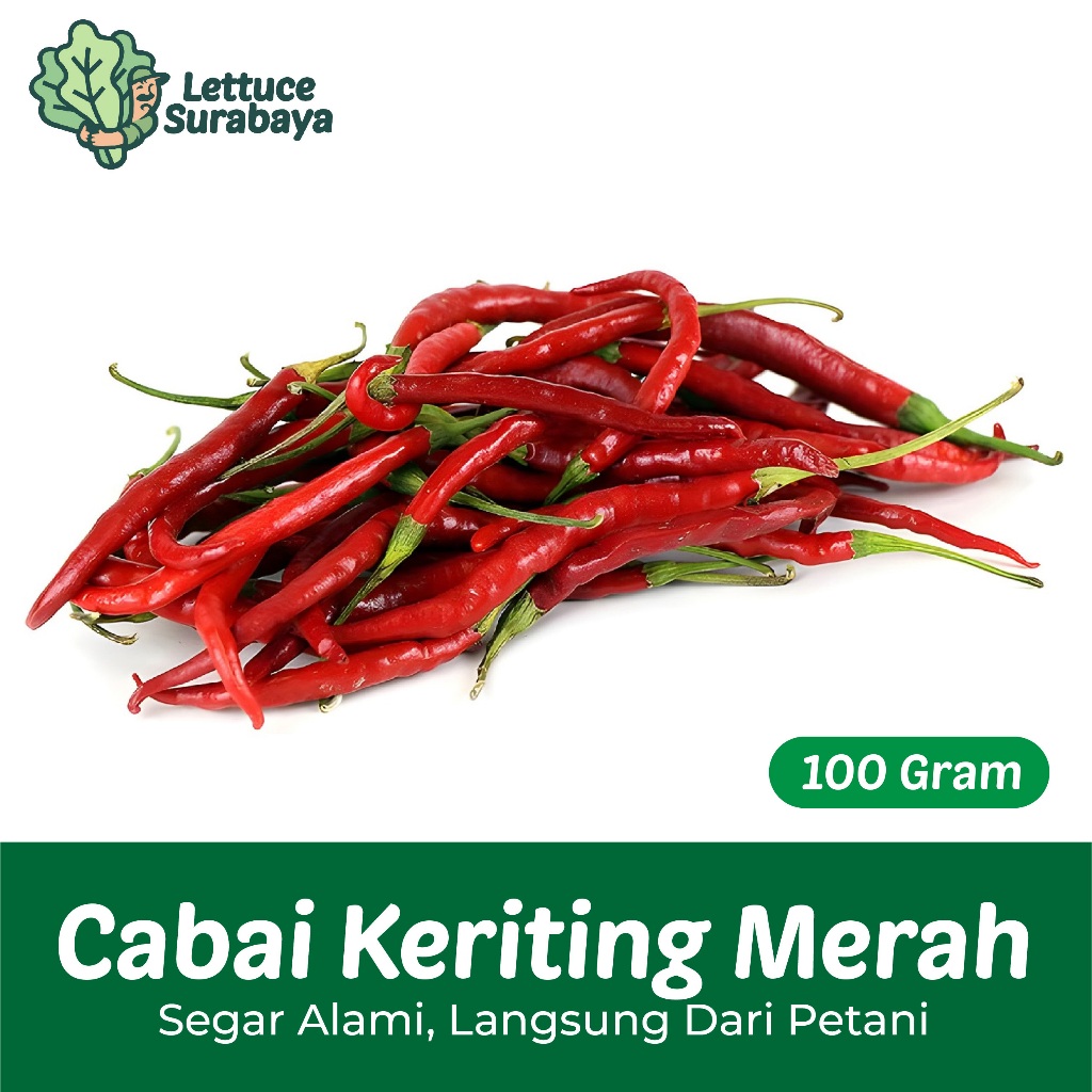 

Cabai Keriting Merah 100gr