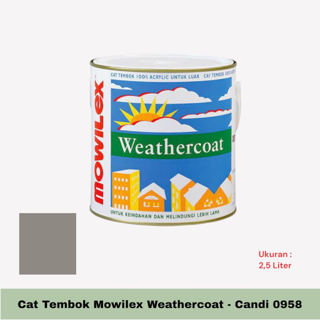 Mowilex Weathercoat Warna Abu-Abu Cat Tembok Eksterior