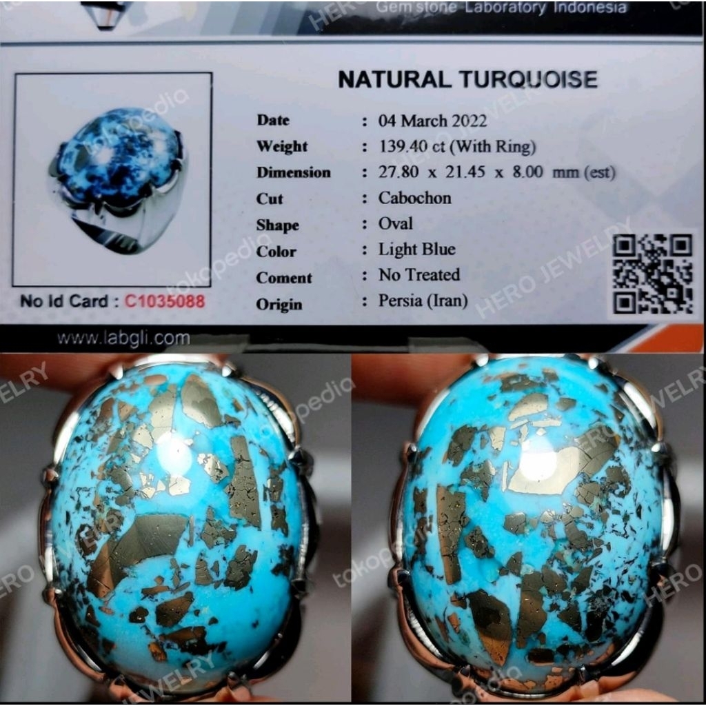 NATURAL PIRUS PERSIA Ada batu akik pirus torquise turki mesir pandan kecubung kalimantan amethyst in