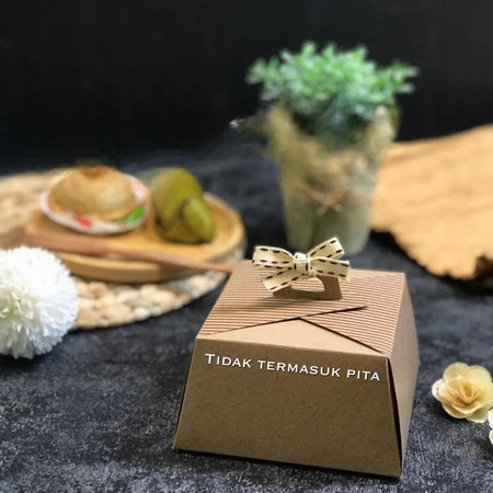 

Cake Gift Box Dus Kue mini Multi Purpose Box motif garis 50 PCS