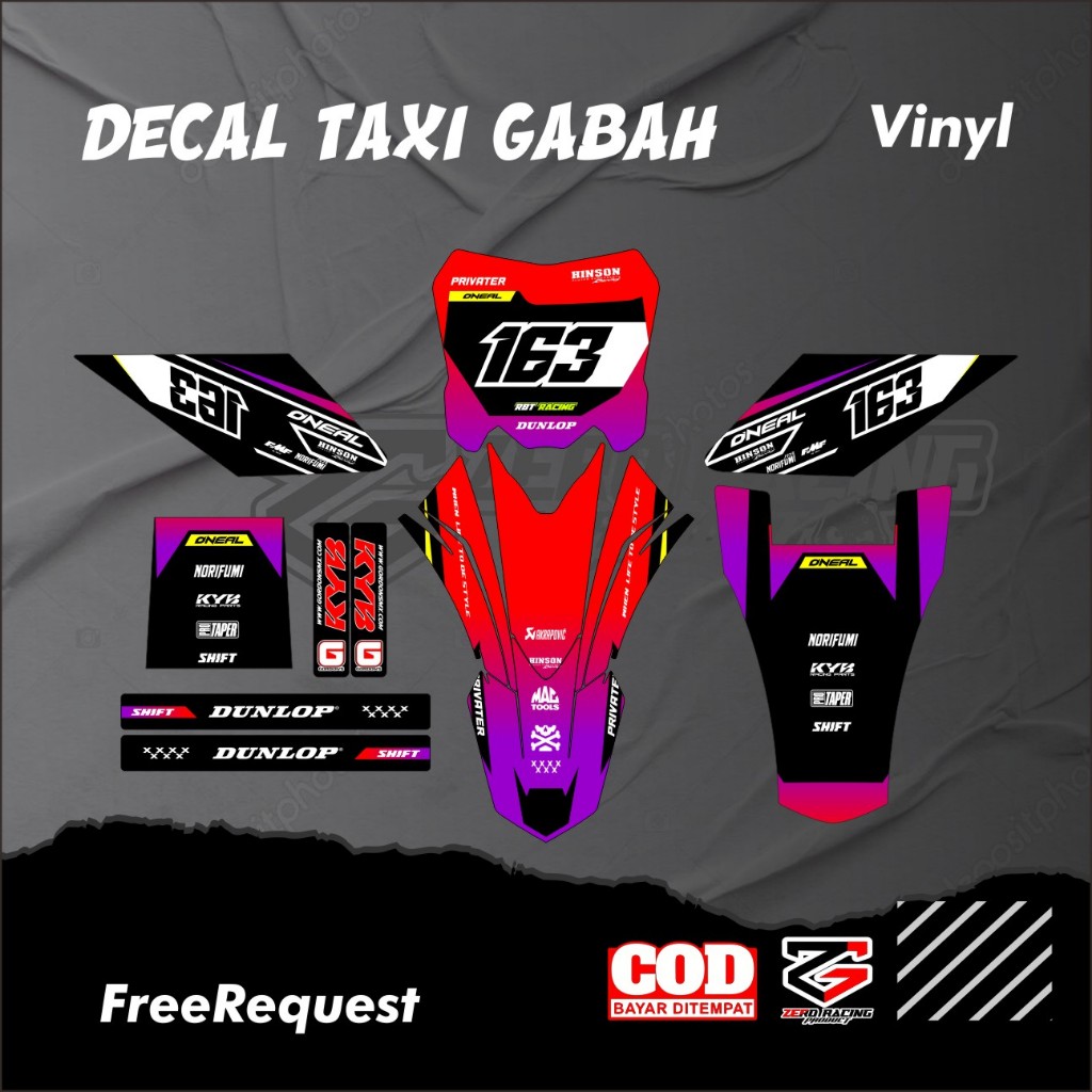 Decal Ojek Gabah Decal Taxi Gabah Yz New Decal Ojek Gabah Bahan Vinyl Bahan Hologram Free Custom