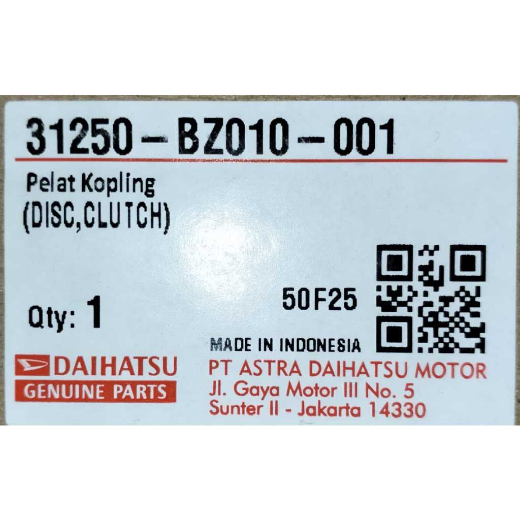 KAMPAS KOPLING DAIHATSU XENIA 1.0 / 31250-BZ010-001
