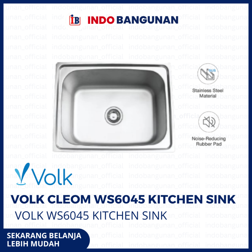 VOLK  BCP/Bak Sink Cuci Piring/Kitchen Sink WS6045
