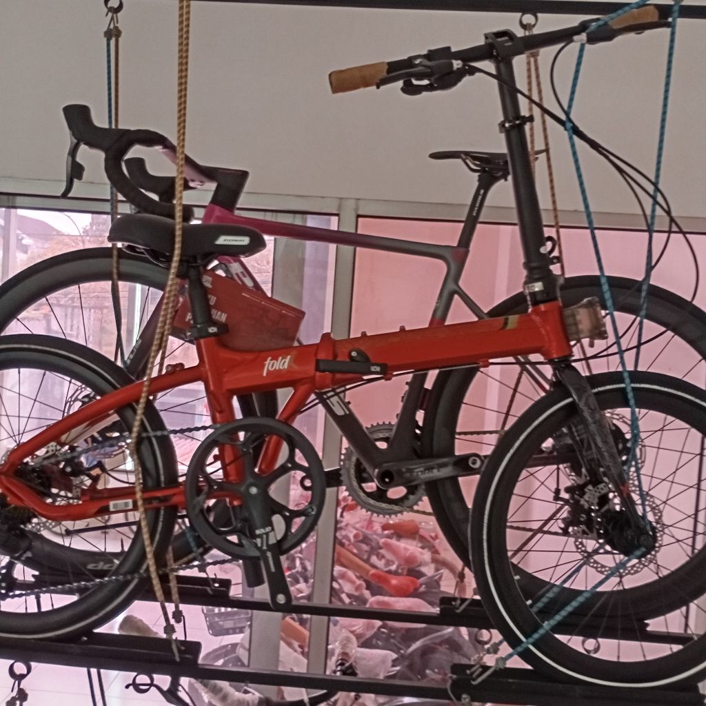 ELEMENT SEPEDA LIPAT FOLD x9 8SPEED 22 INCH - merah