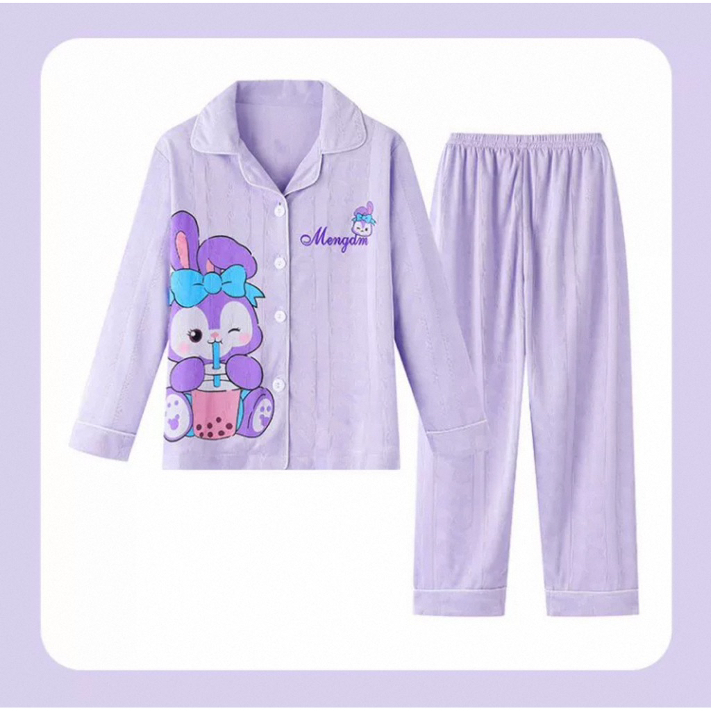 PIYAMA PURPLE_PIYAMA ANAK IMPORT_PIYAMA ANAK CEWEK IMPORT_PIYAMA ANAK CEWEK IMPORT MURAH