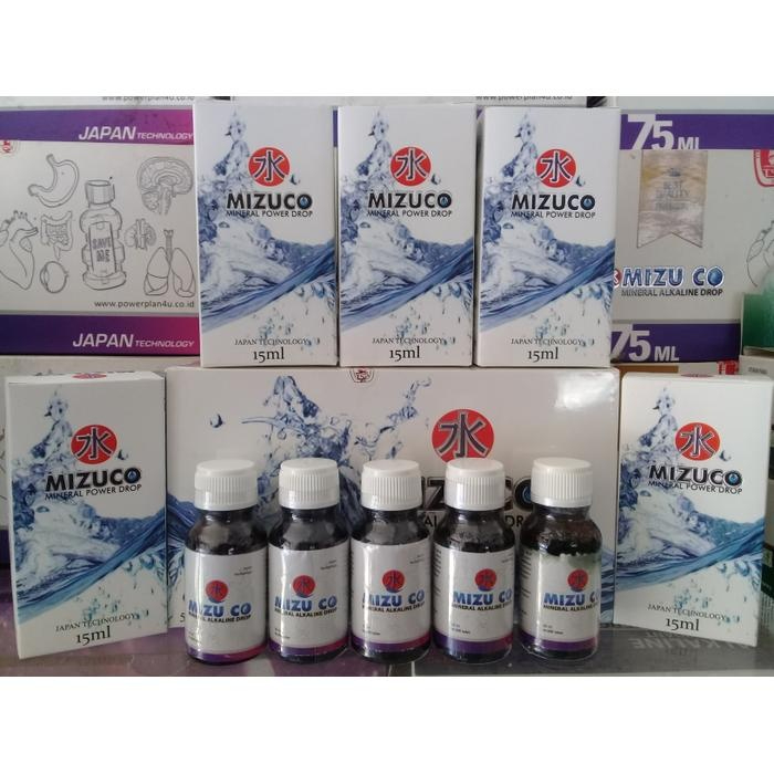 MIZUCO MINERAL POWER DROP | MIZUKO ALKALI | ANTI KANKER | STROKE | 1 BOX ISI 5 BOTOL