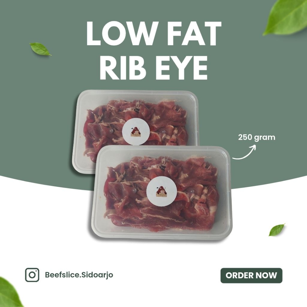 

READY Beef Slice Low Fat Rib Eye Thinwall 250 gram