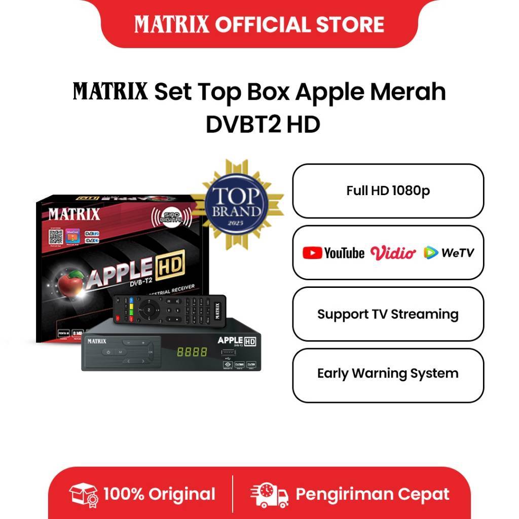 Matrix Set Top Box Apple Merah Dvbt2 Hd / Stb Tv Dital Murah