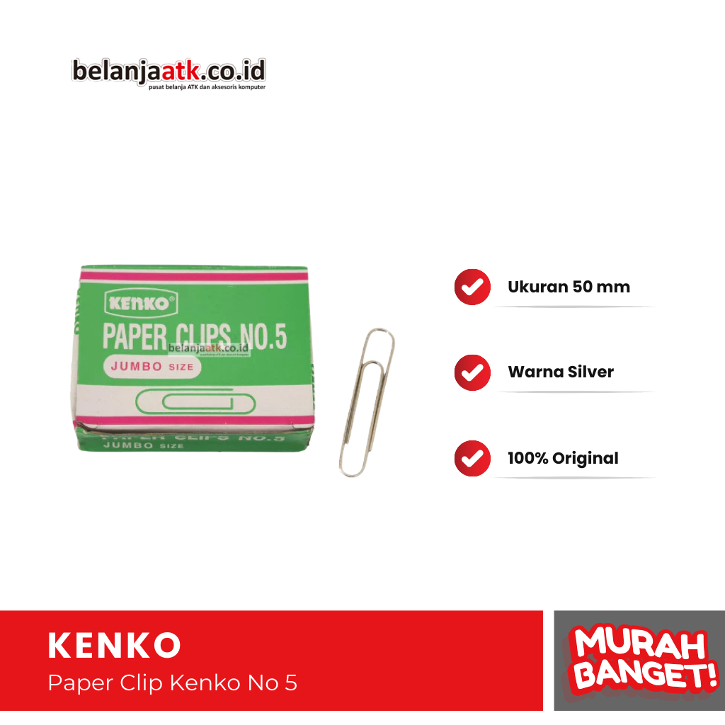 

Paper Clip Besar Kenko No 5 Ukuran 50 mm
