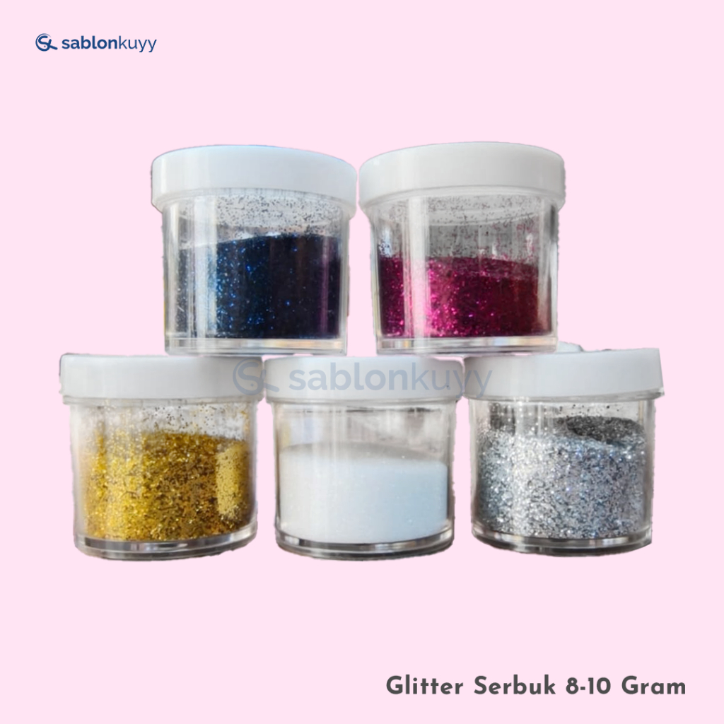 

Glitter Serbuk Cup 8-10 Gram - 12 Varian Warna