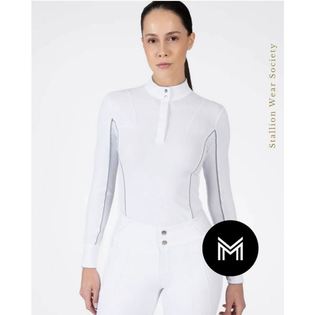 MAXIMILIAN Nova Long Sleeve Show Shirt In White