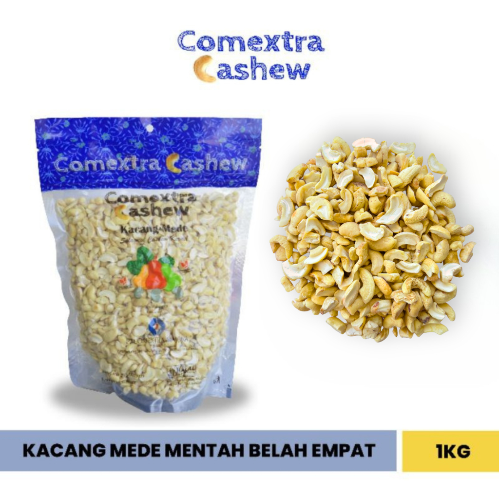 

Kacang Mede Comextra Mentah 1 Kg LWP Belah Empat Premium - Cashew Mete Mente (Bali)