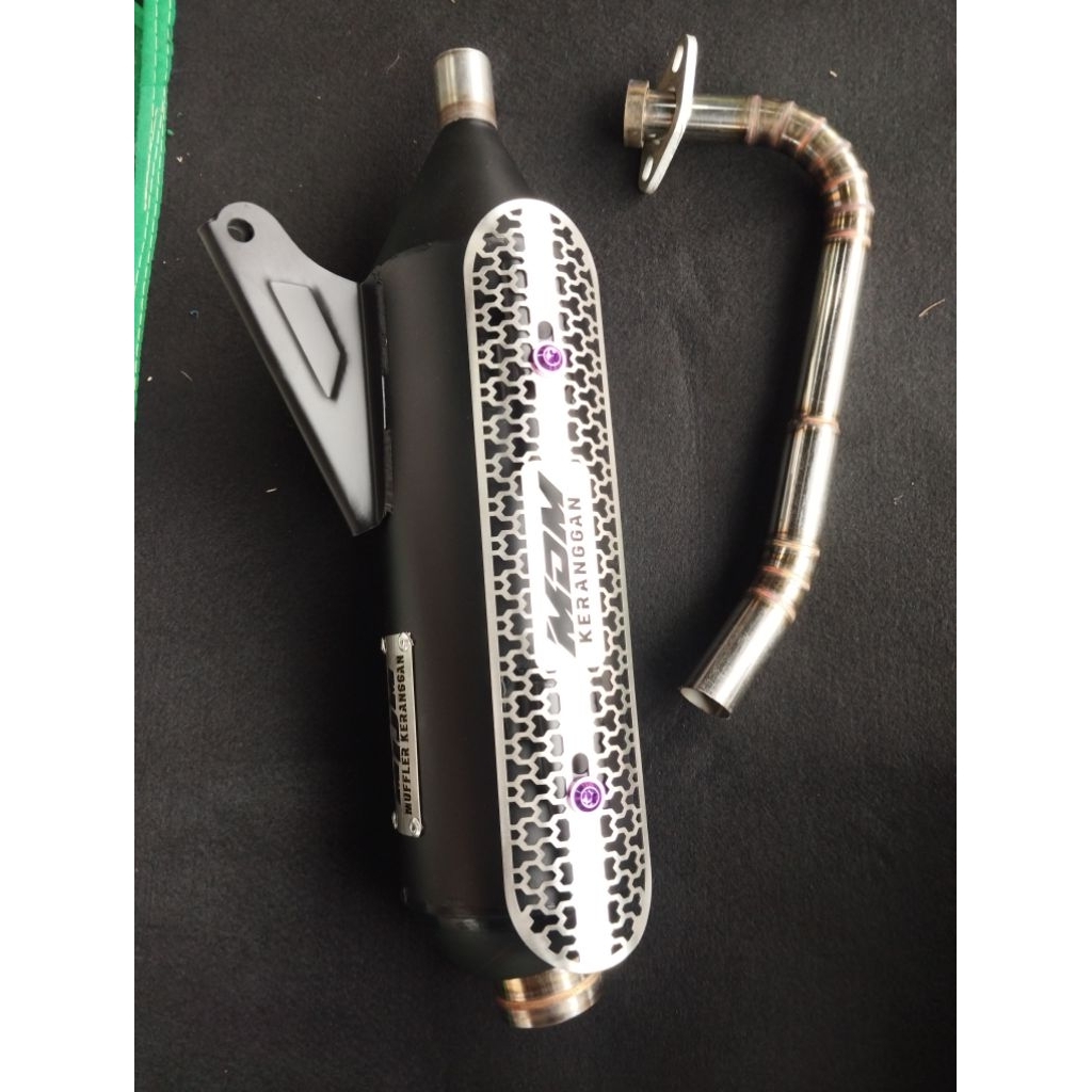 KNALPOT MIO MDM KONDOMAN OUT 38 FULLSET TAMENG STENLIS BAUD TITANIUM