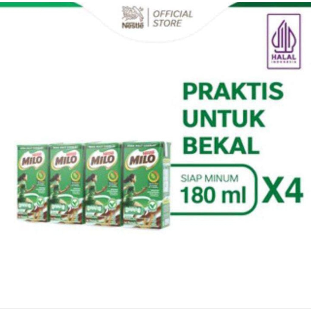 

MILO ACTIV-GO UHT Susu Coklat 180ml - 4 pcs