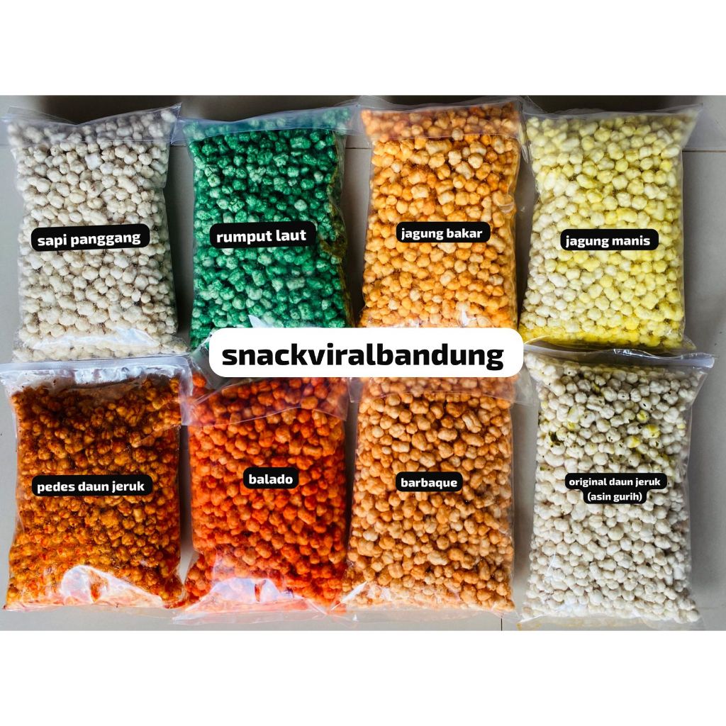 

PILUS CIKUR/TIKTAK READY VARIAN RASA BALADO/BARBAQUE/SAPI PANGGANGJAGUNG BAKAR/JAGUNG MANIS/RUMPUT LAUT/PEDAS DAUN JERUK/ORIGINAL DAUN JERUK