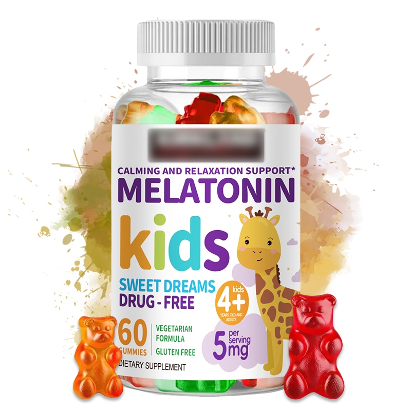 Melatonin Gummies 5mg suplemen Helps regulate natural sleep cycles, combat jet lag, and improve slee