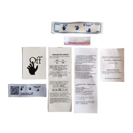 

CLICK LABEL TAG WASH OFF WHITE OW KUALITAS TINGGI MADE IN PORTUGAL ONE SET