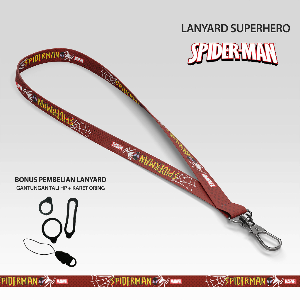 

Spiderman - Lanyard | Gantungan Id Card | Tali Lanyard | Lanyard Spiderman | Id Card | Lanyard Band 1.5cm