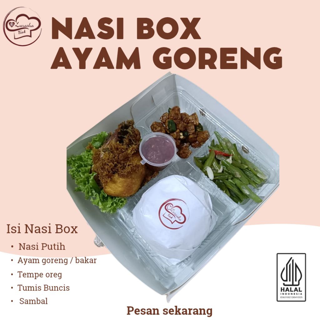 

Nasi Kotak Ayam goreng/Nasi Box / nasi ayam bakar /Nasi Box enak