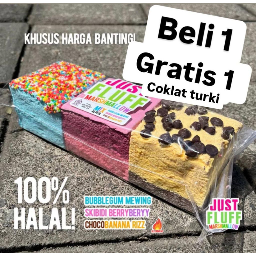 

‎(beli 1 gratis 1 coklat turki) marshmellow mallowstrips 1 pack justfluff marsmellow marsmelow viral tiktok