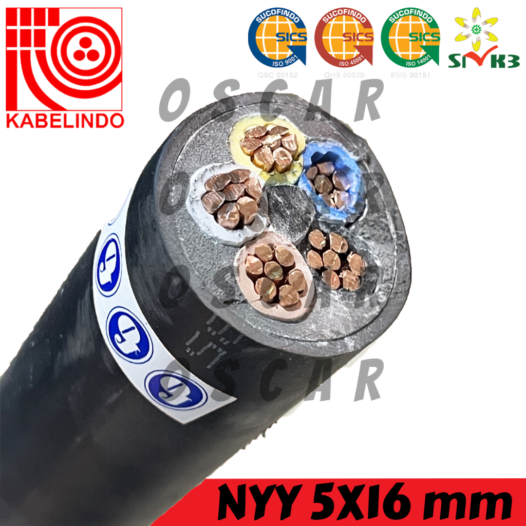 KABEL LISTRIK NYY 5X16 mm KABELINDO TEMBAGA
